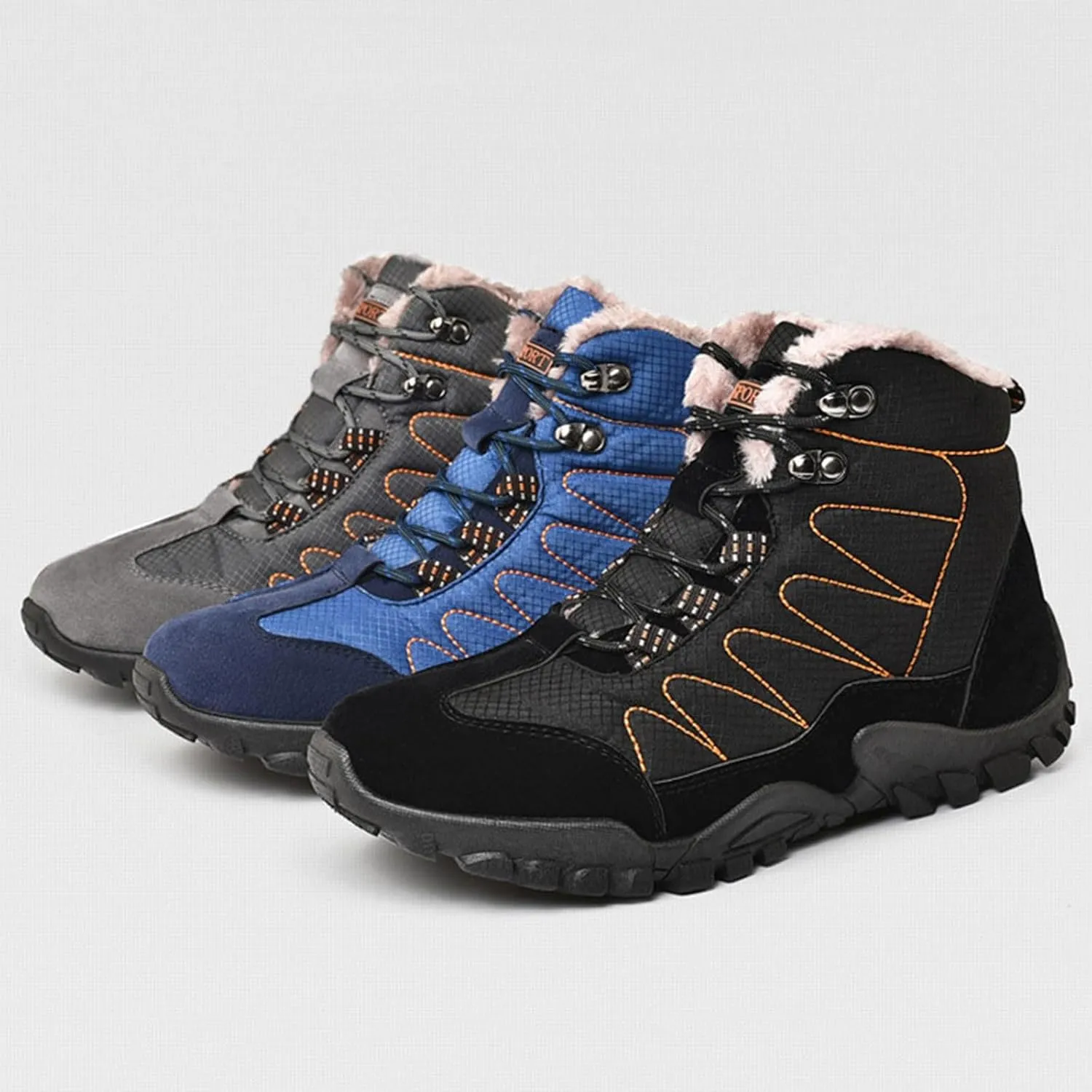 Slip on Walking Shoes Men Waterproof Hiking Shoes Comfort Memory Foam Breathable Lightweight Fashion Sneakers Non Slip Arch Support Snow Boots Sports Work Shoes for Men