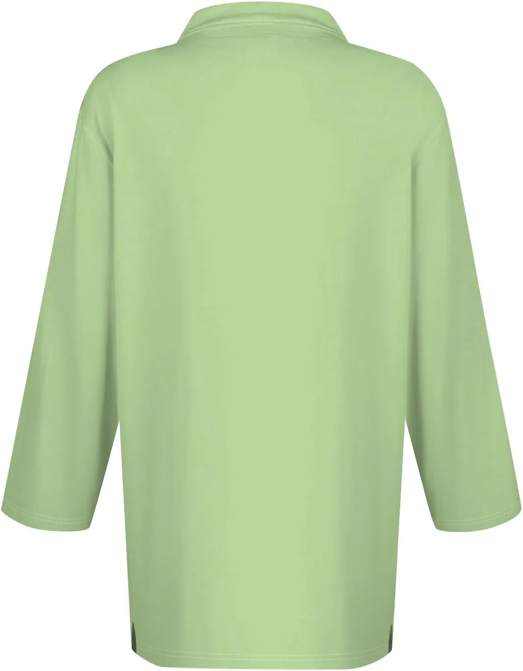 slqdgmryz Polo Shirts for Women 3/4 Sleeve Collared Work Business Casual Tops Funny Golf Button Three Quarter Length Blouses