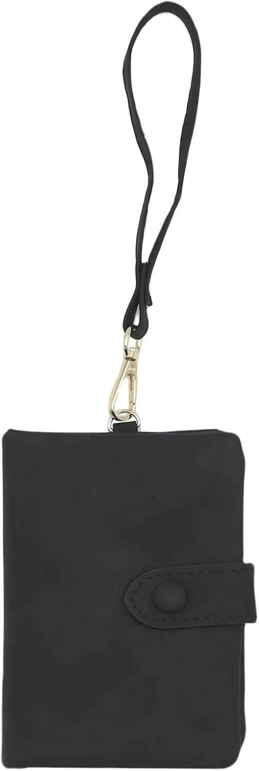 Small Leather Wallet for Women's Bifold Wallet Ladies Wristlet with Card Slots Bifold Short Wallet Zipper Coin Purse
