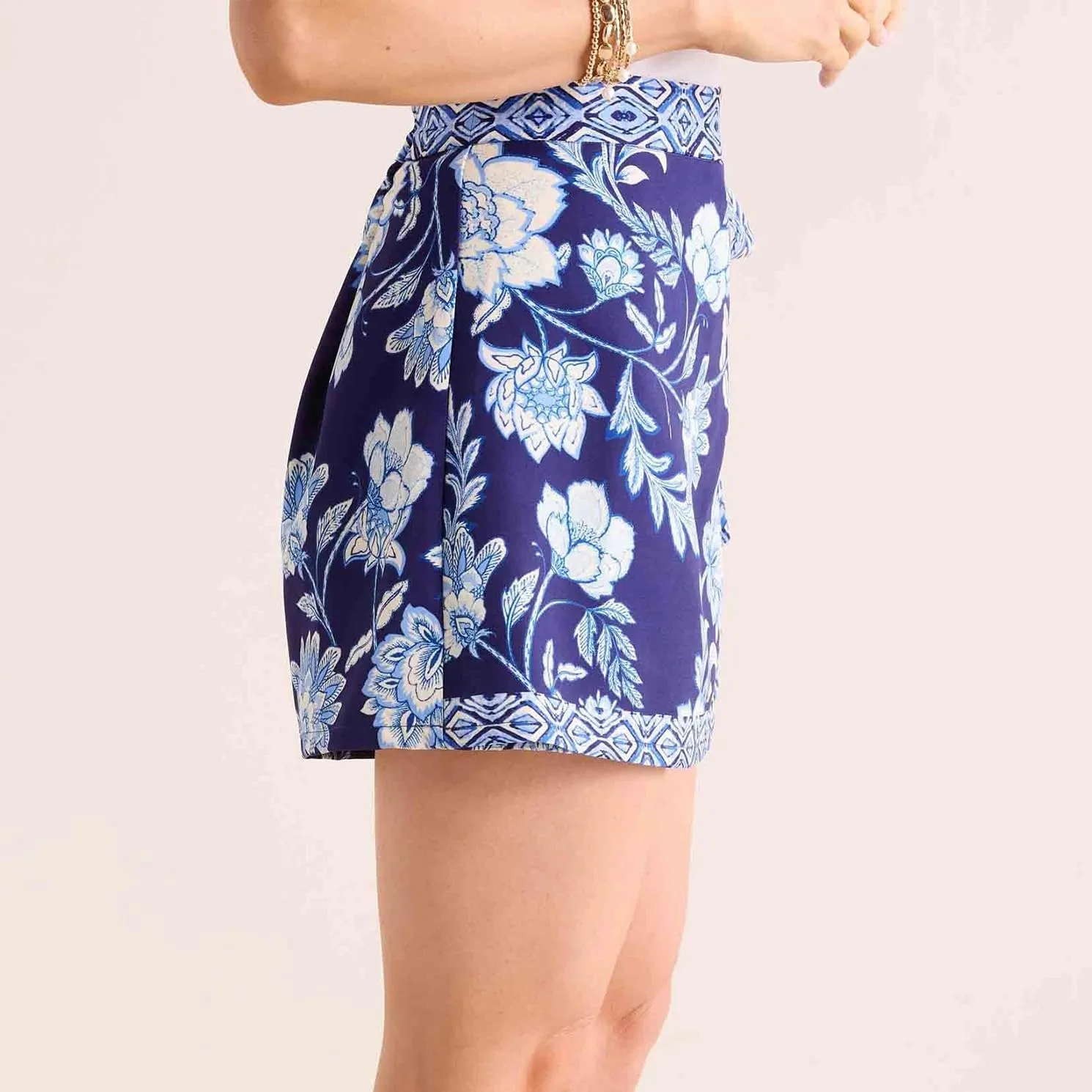 Songling Womens Floral Wrap Mini Skirt 2025 Trendy Beach Vacation High Waisted A Line Skorts Summer Boho Outfits Skirts