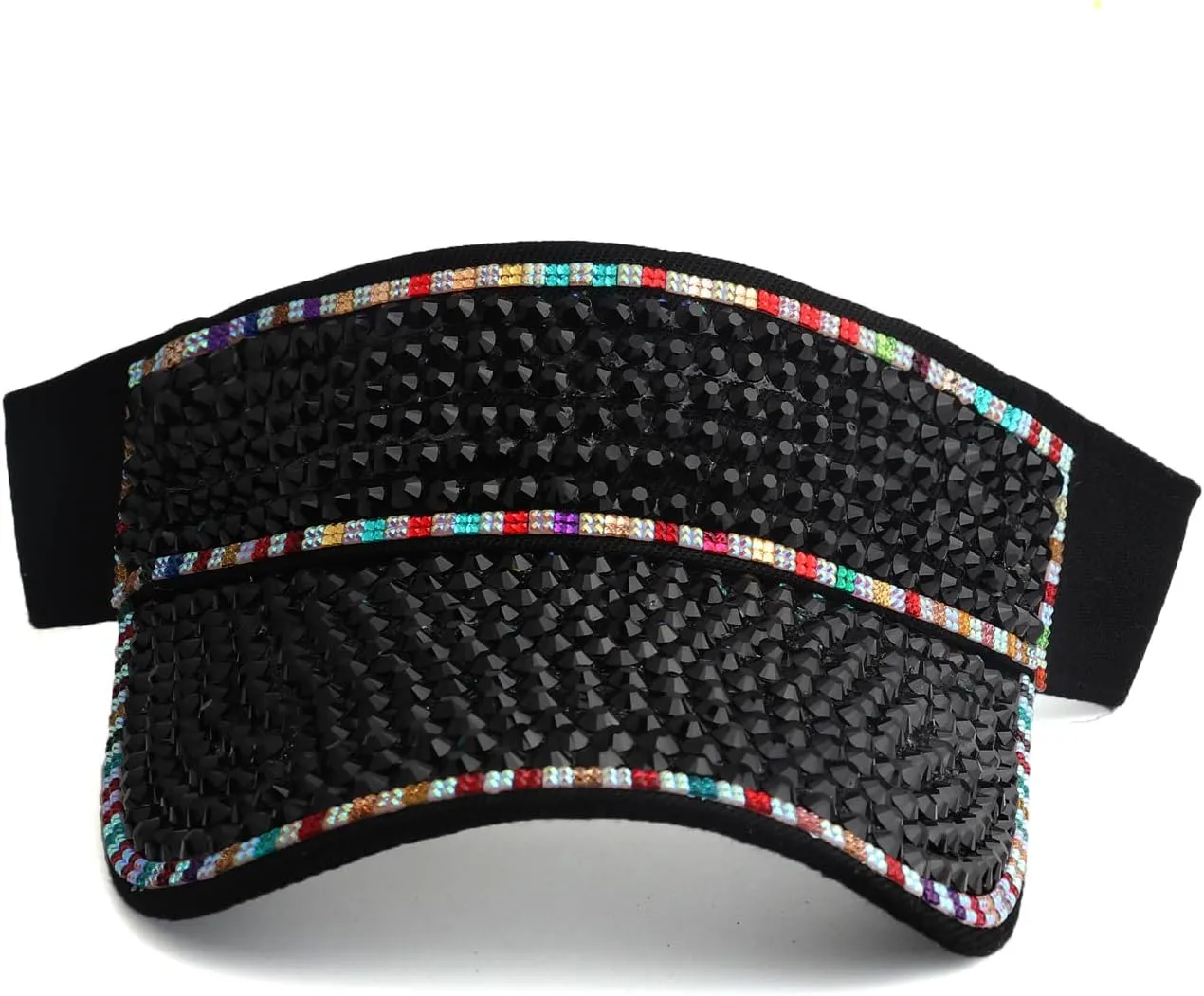 Sparkle Glitter Summer Rhinestone UPF 50  Bling Ladies Sun Visor for Women Outdoor Sports Fashion Golf Hat