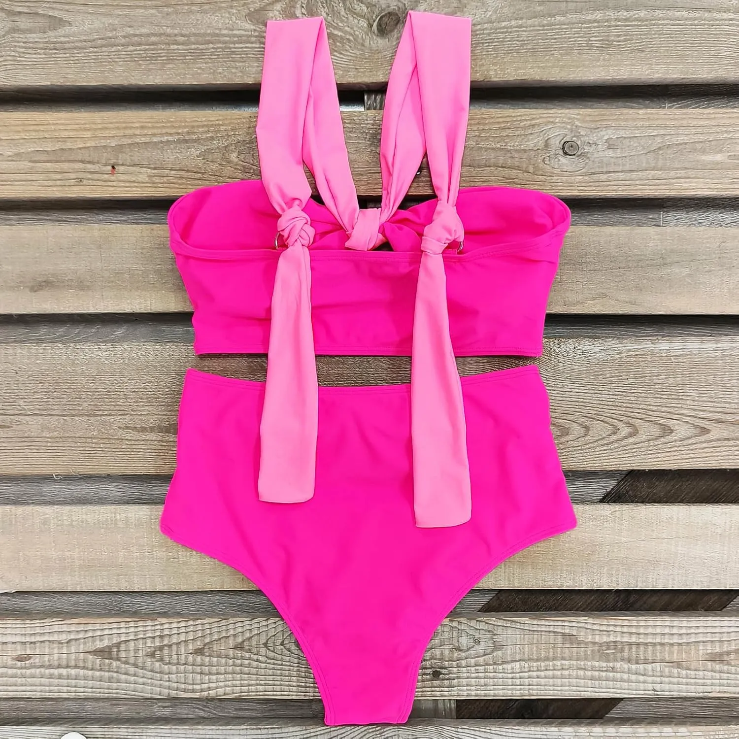 SPORLIKE Women Braided High Waisted Bikini Wide Shoulder Straps Swimsuit Padded Bathing Suit