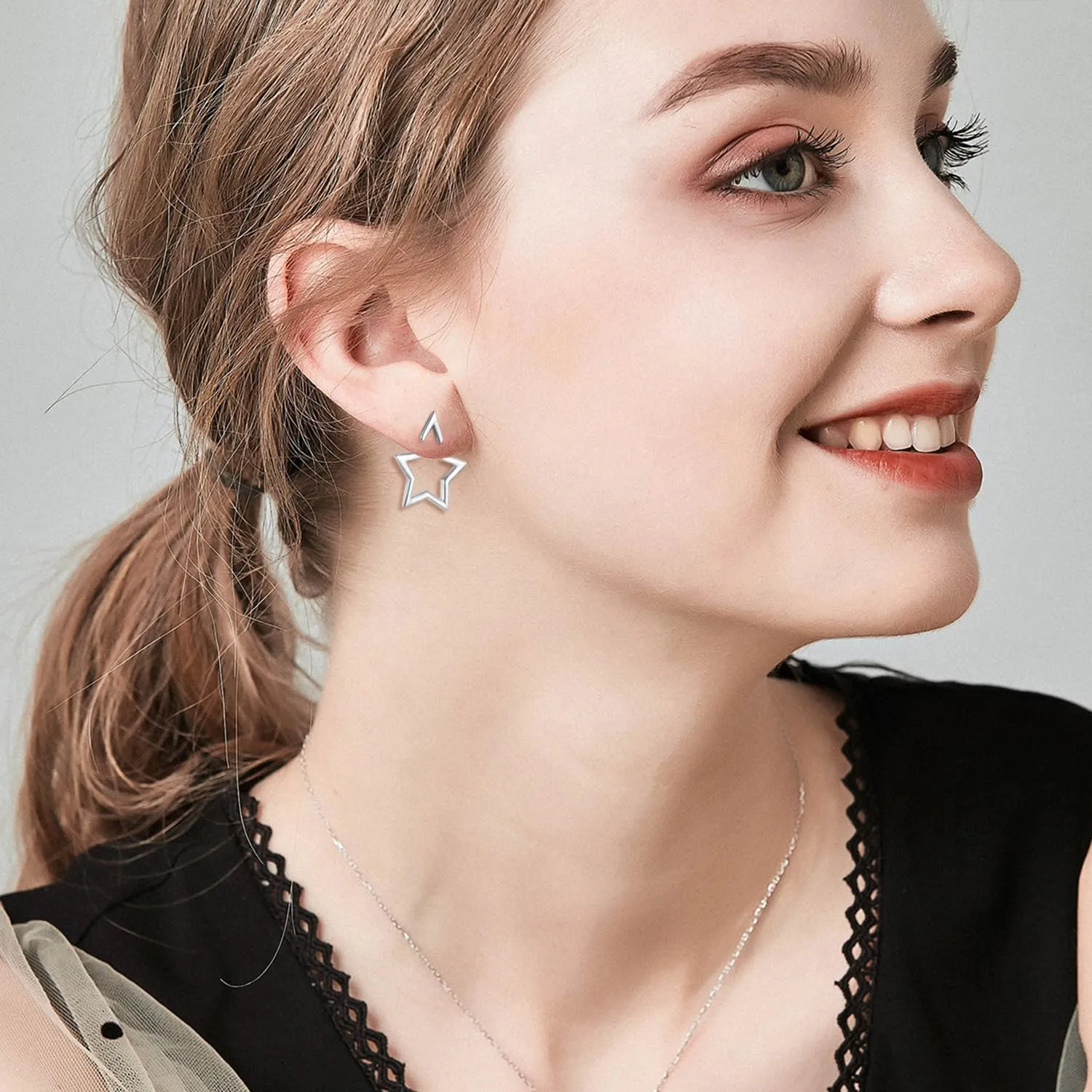 Sterling Silver Earrings for Women Hypoallergenic Stud Earrings for Girls Cute Lightweight Earrings Simple Earrings for Teen Gril Gifts Trendy Stuff