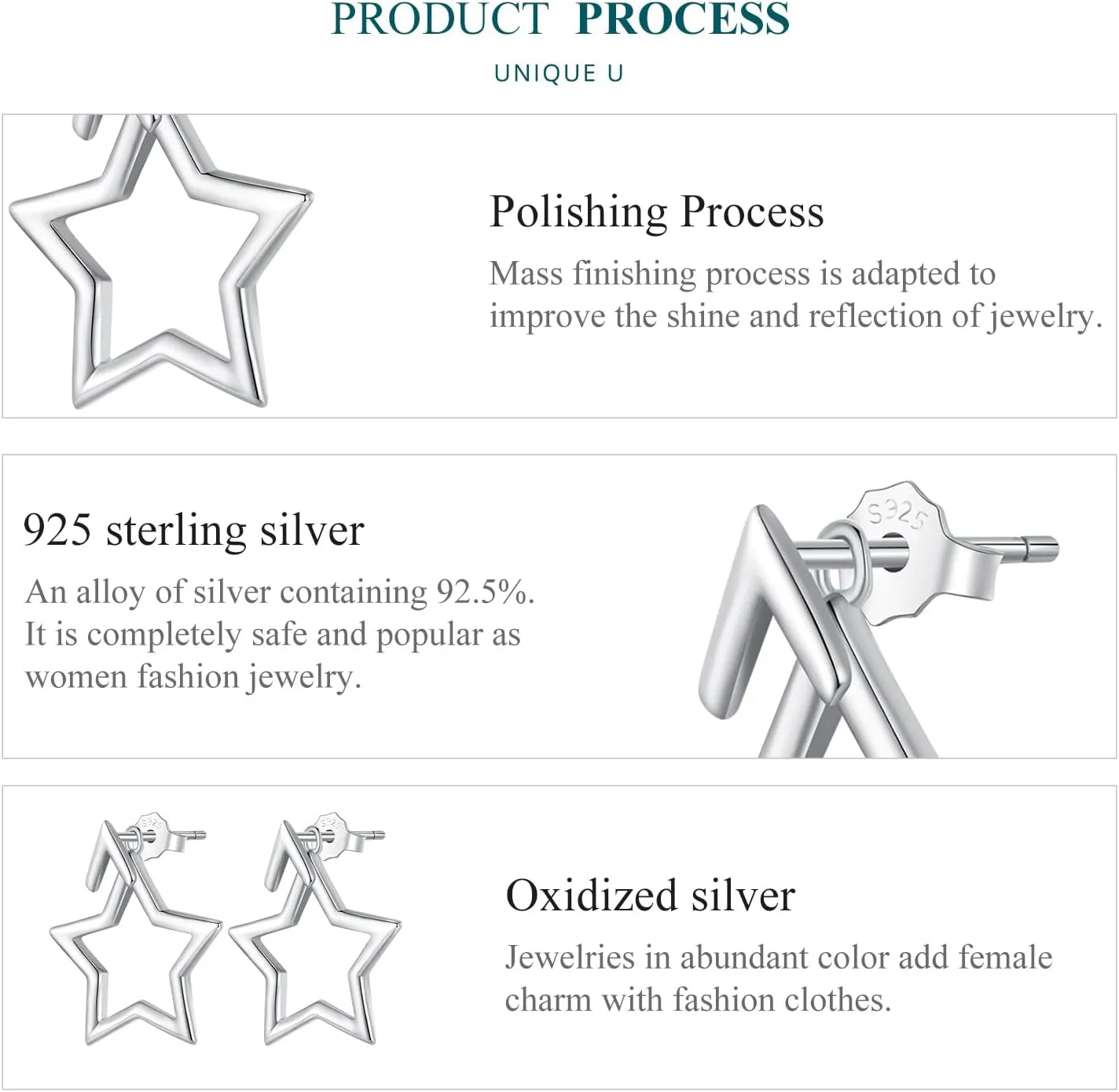 Sterling Silver Earrings for Women Hypoallergenic Stud Earrings for Girls Cute Lightweight Earrings Simple Earrings for Teen Gril Gifts Trendy Stuff