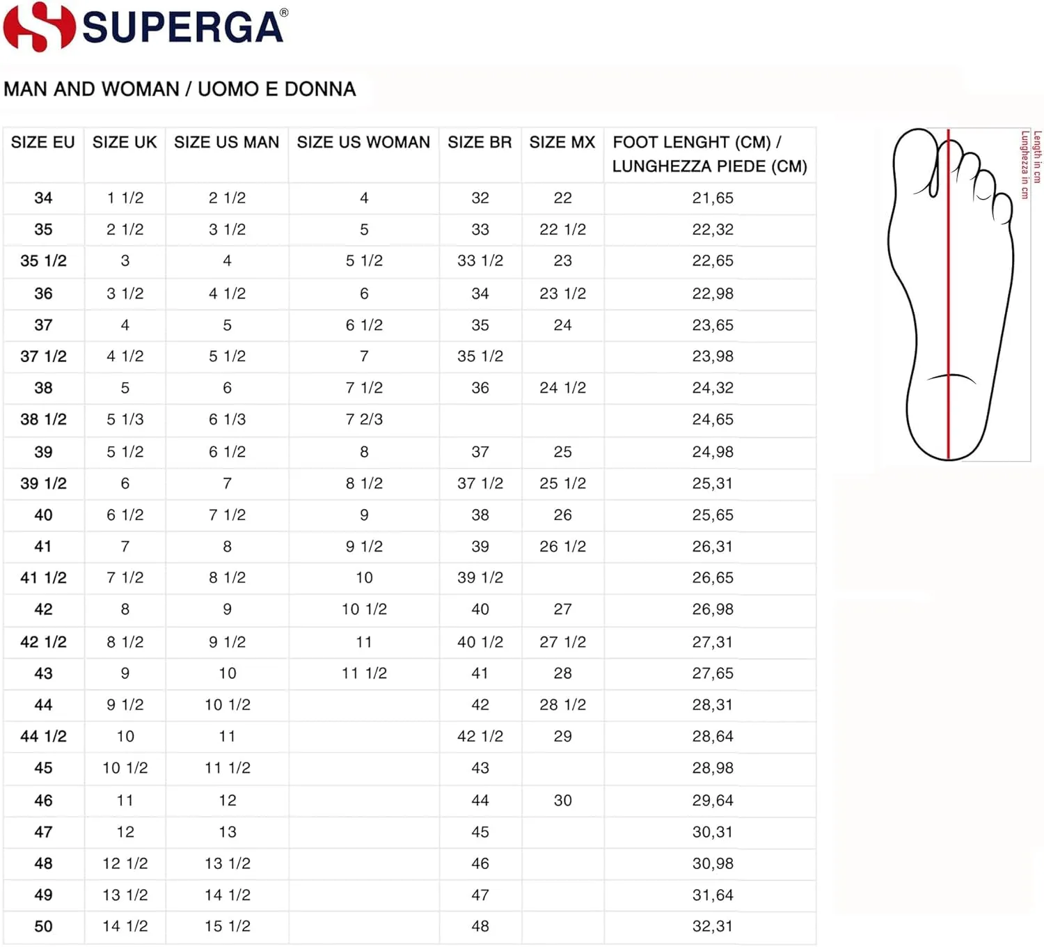 Superga Women's Low Shoe Oxford Flat