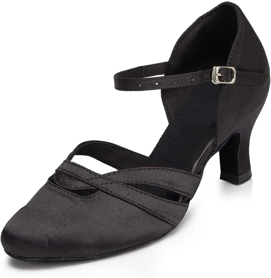 SWDZM Women's Standard Latin Dance Shoes,Salsa,Ballroom dance shoes,Closed toe,L152