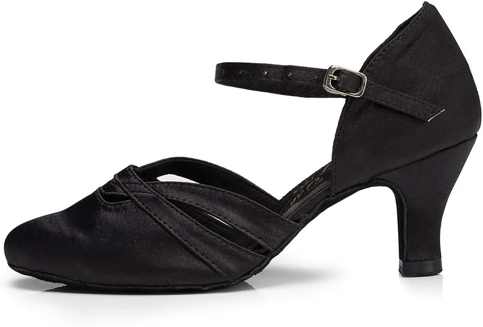 SWDZM Women's Standard Latin Dance Shoes,Salsa,Ballroom dance shoes,Closed toe,L152