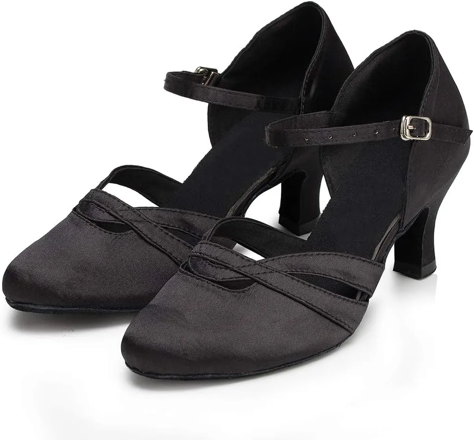 SWDZM Women's Standard Latin Dance Shoes,Salsa,Ballroom dance shoes,Closed toe,L152