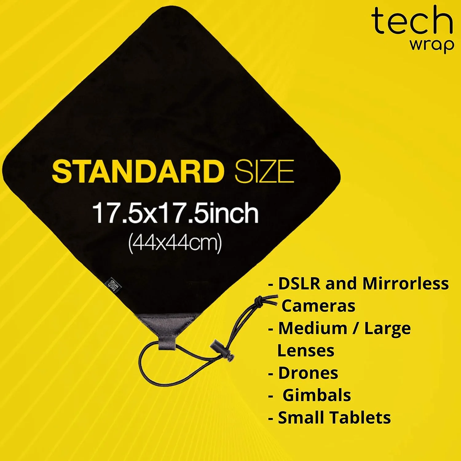 The Tech Wrap Standard 17.5" x 17.5" Camera Protective Wrap - Camera Wraps Lens Protector - Camera Travel Accessories - Camera Pouch DSLR Sleeve Case