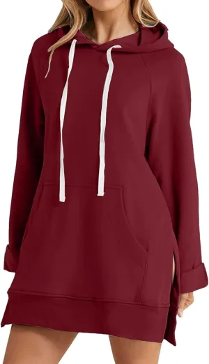 The Warmy Oversized Hoodie Dress for Womens Hoodies Pullover Long Sleeve Hoodies with Pocket