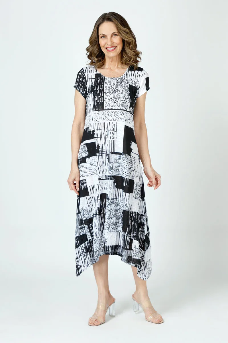Top Ligne Dashes & Squares Dress