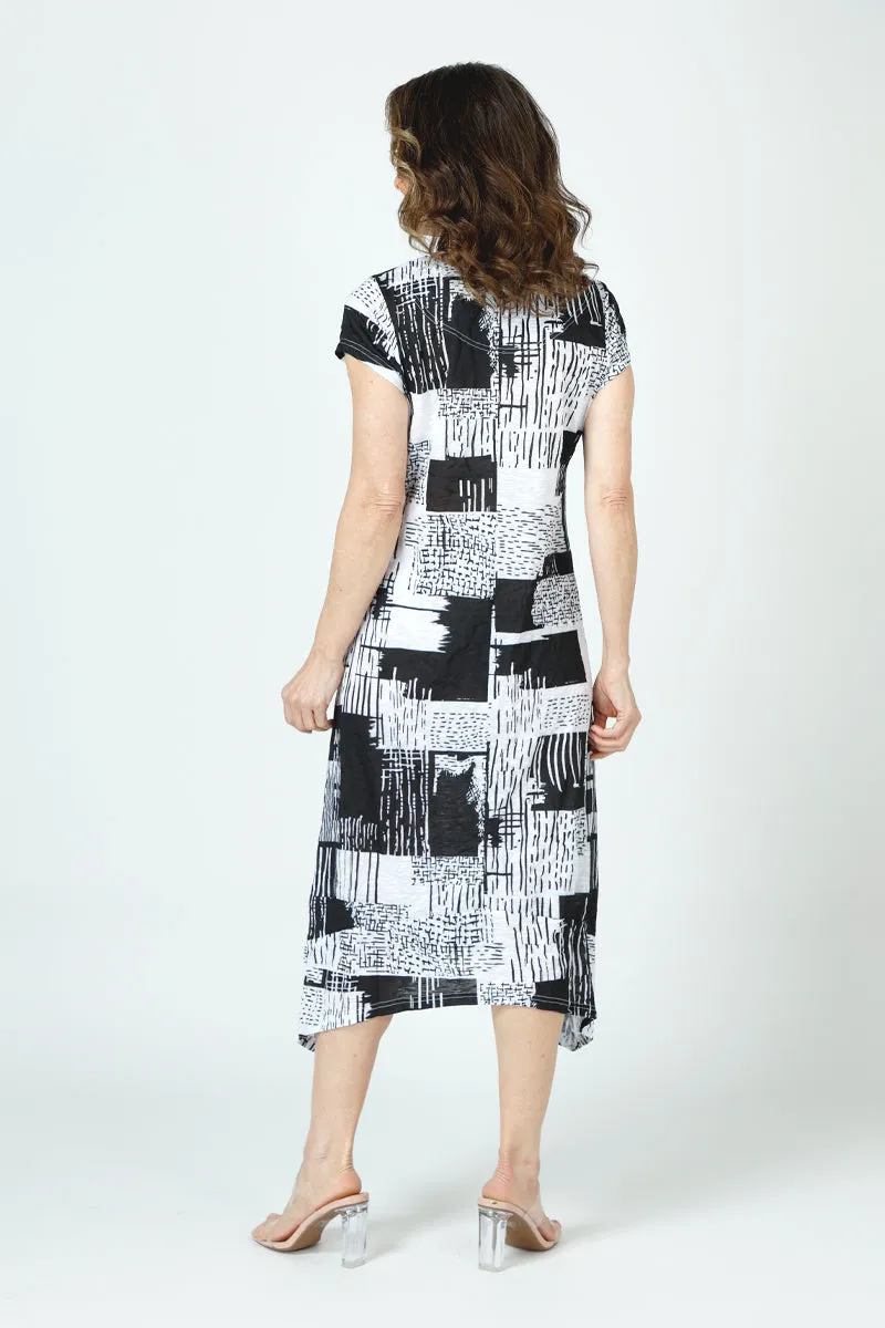 Top Ligne Dashes & Squares Dress