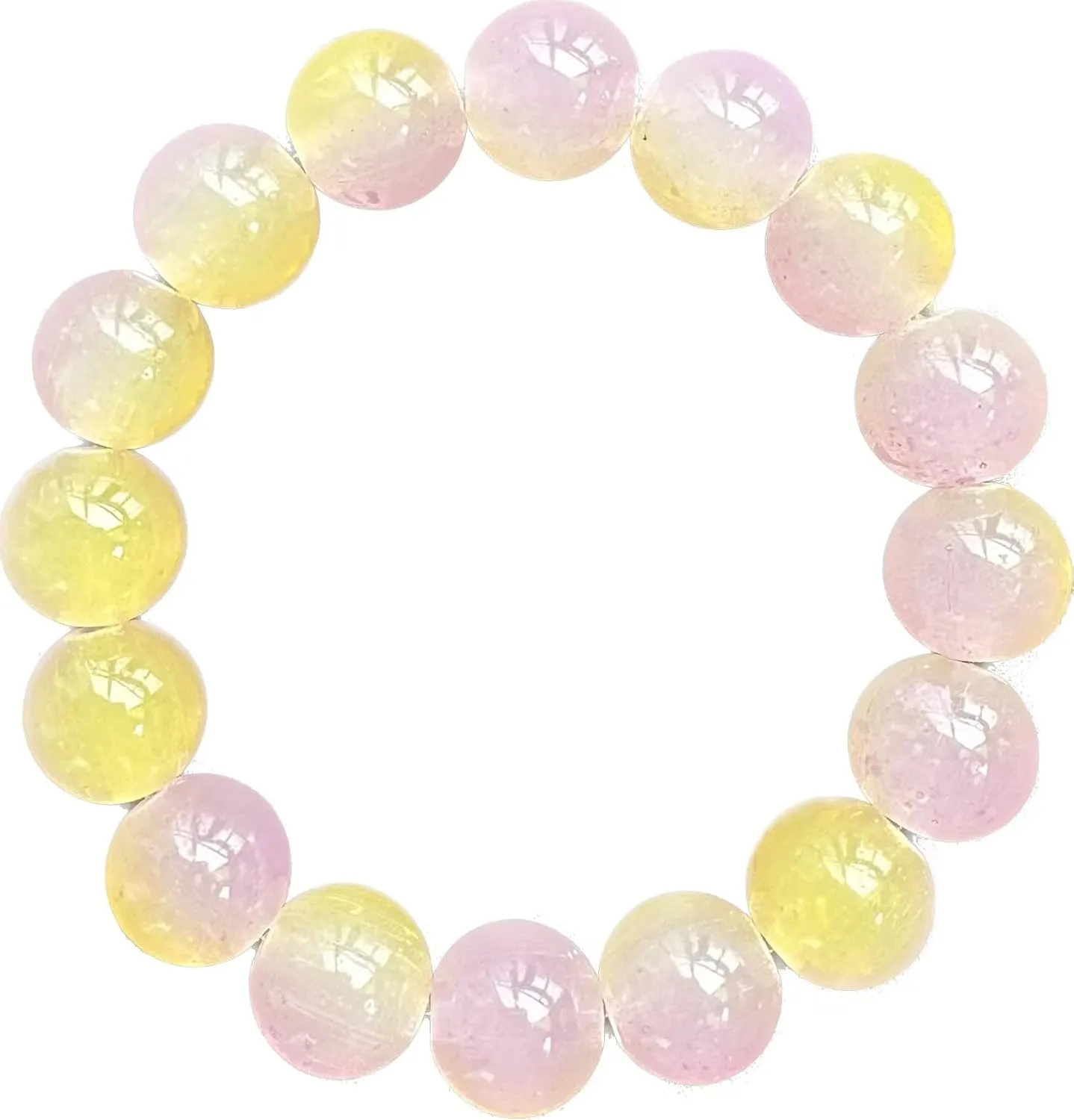 Transparent Gradient Dual Color Bracelet ?C Adjustable, Hypoallergenic, Unisex Fashion Accessory 12mm