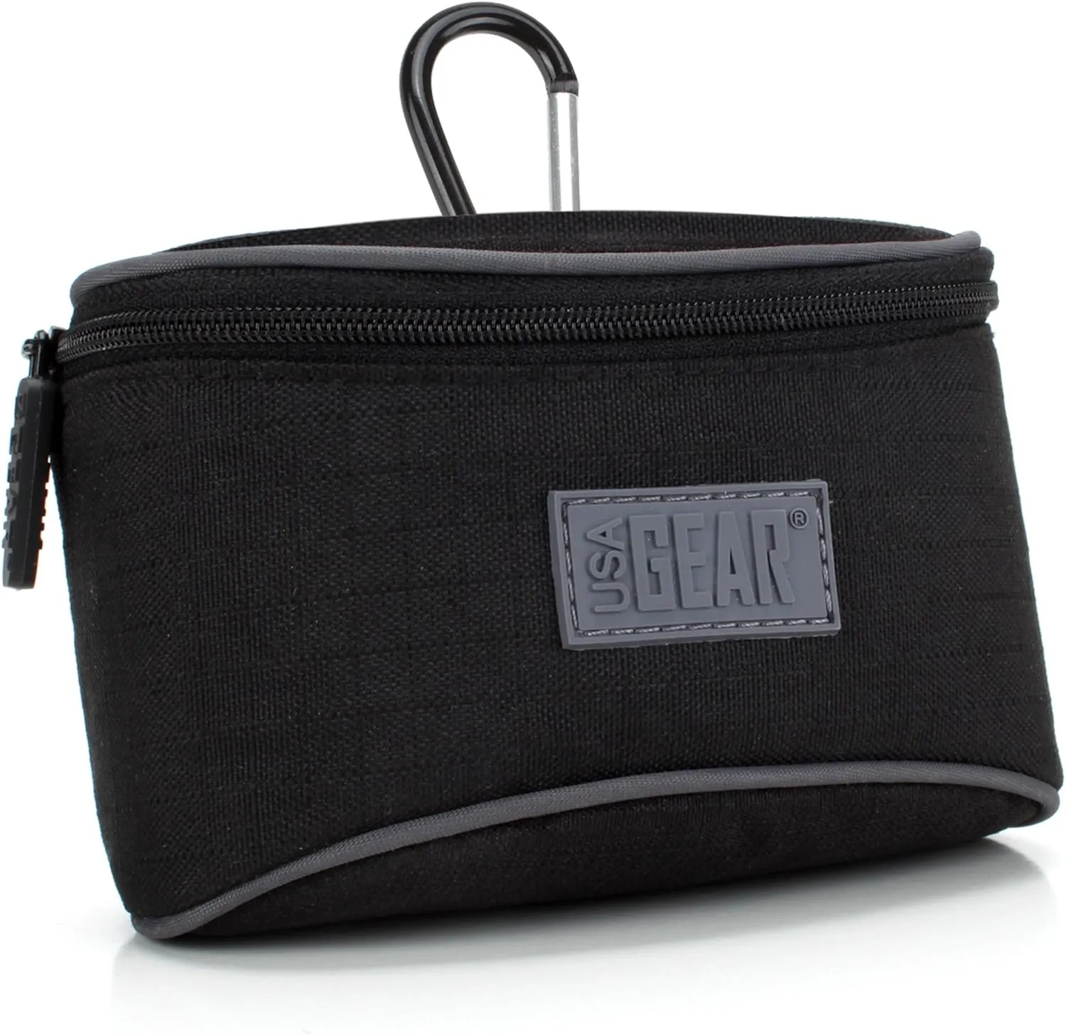 USA Gear Small Camera Pouch Compatible with Canon Elph 360, Pixpro FZ55, FZ45, Sony Cybershot, Camkory & More Compact Cameras - Belt Loop Case with Weather Resistant Exterior, Pocket for SD Cards