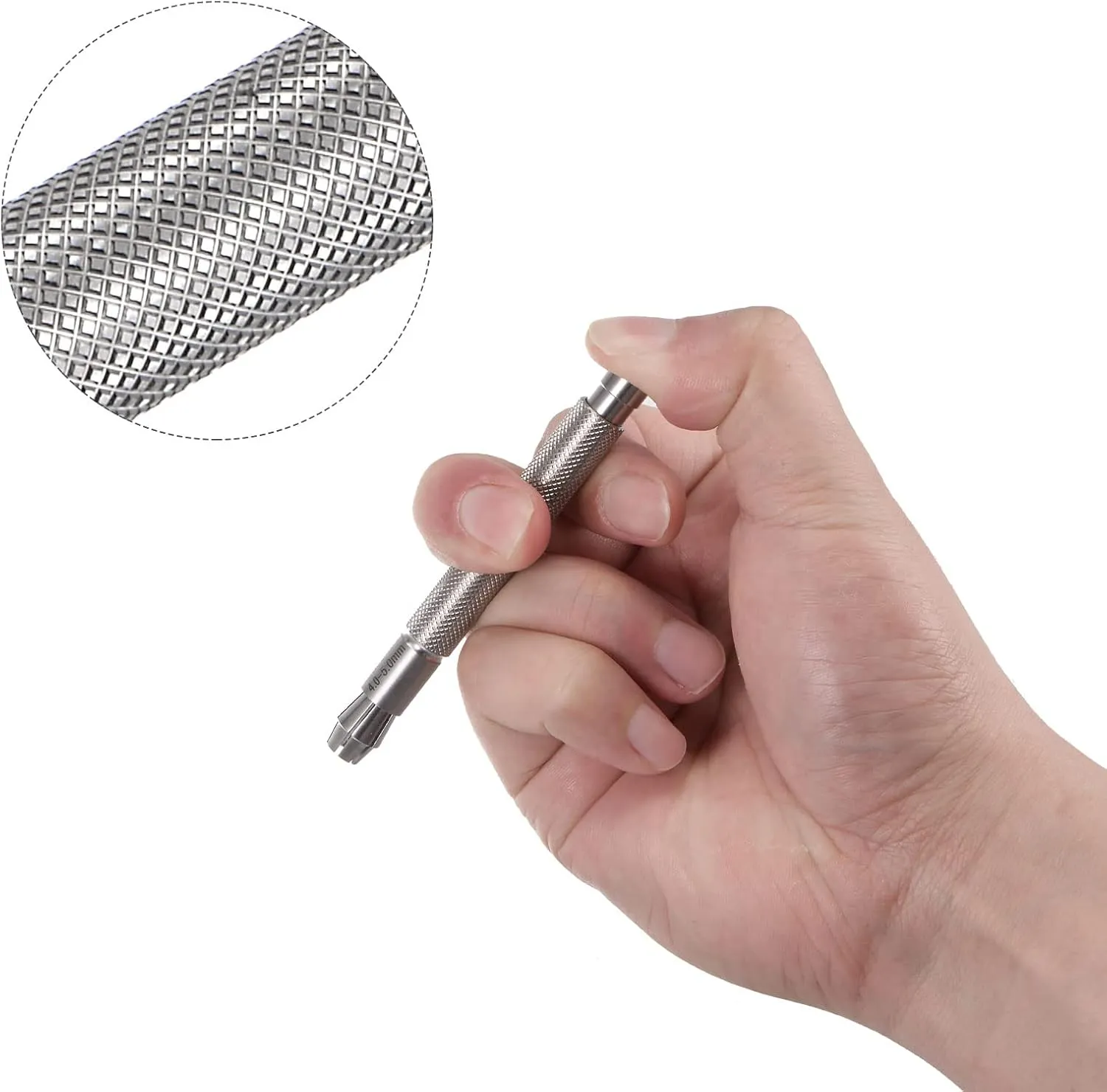 uxcell Watch Crown Winder Tool 5mm Manual Mechanical Winding Instrument Silver Stainless Steel Watch Repair Helper