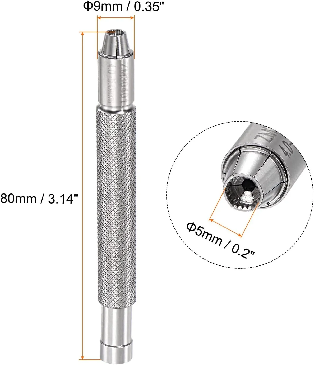 uxcell Watch Crown Winder Tool 5mm Manual Mechanical Winding Instrument Silver Stainless Steel Watch Repair Helper