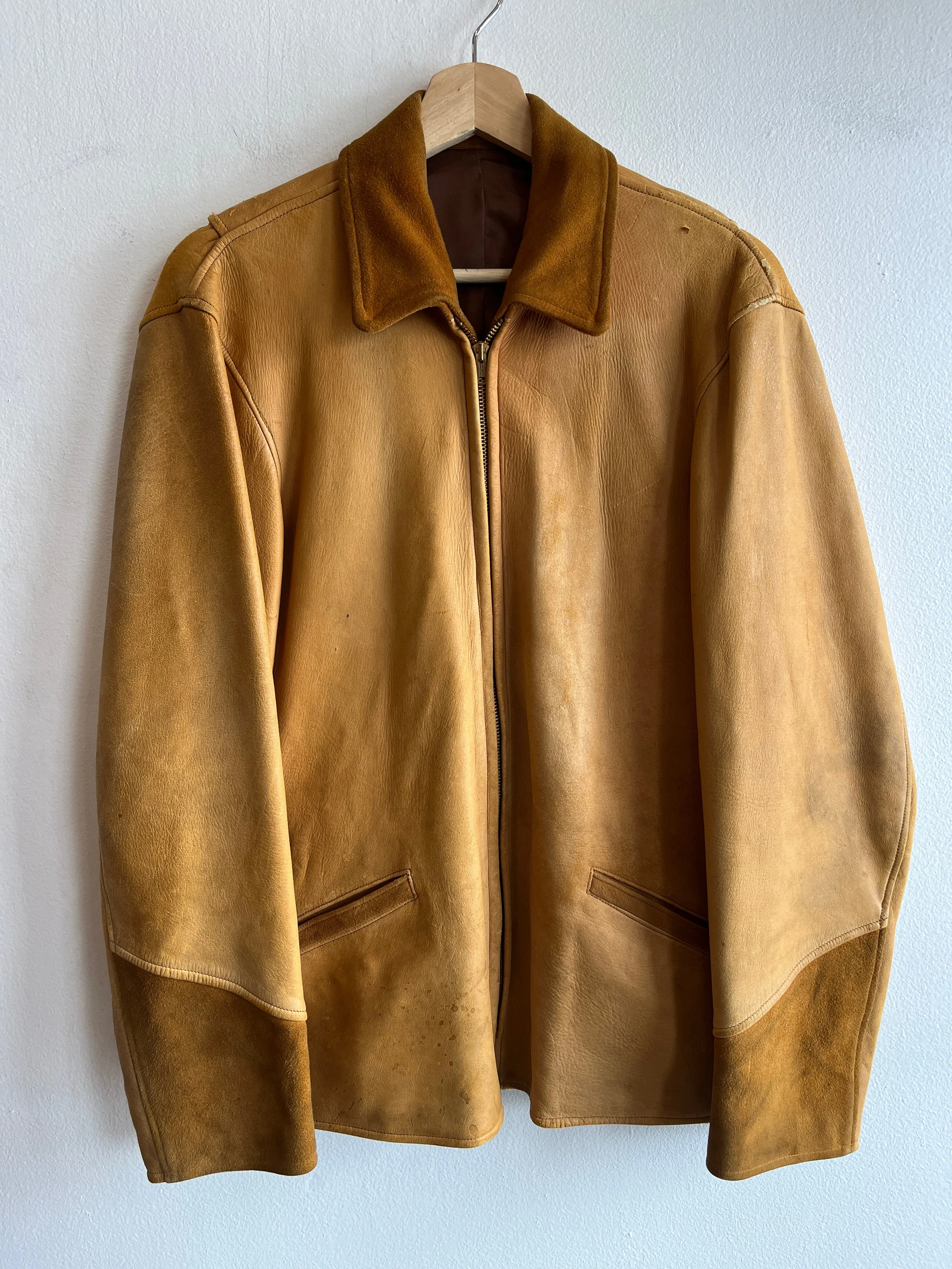 Vintage 1940/50s Two-Tone Buckskin Suede Jacket