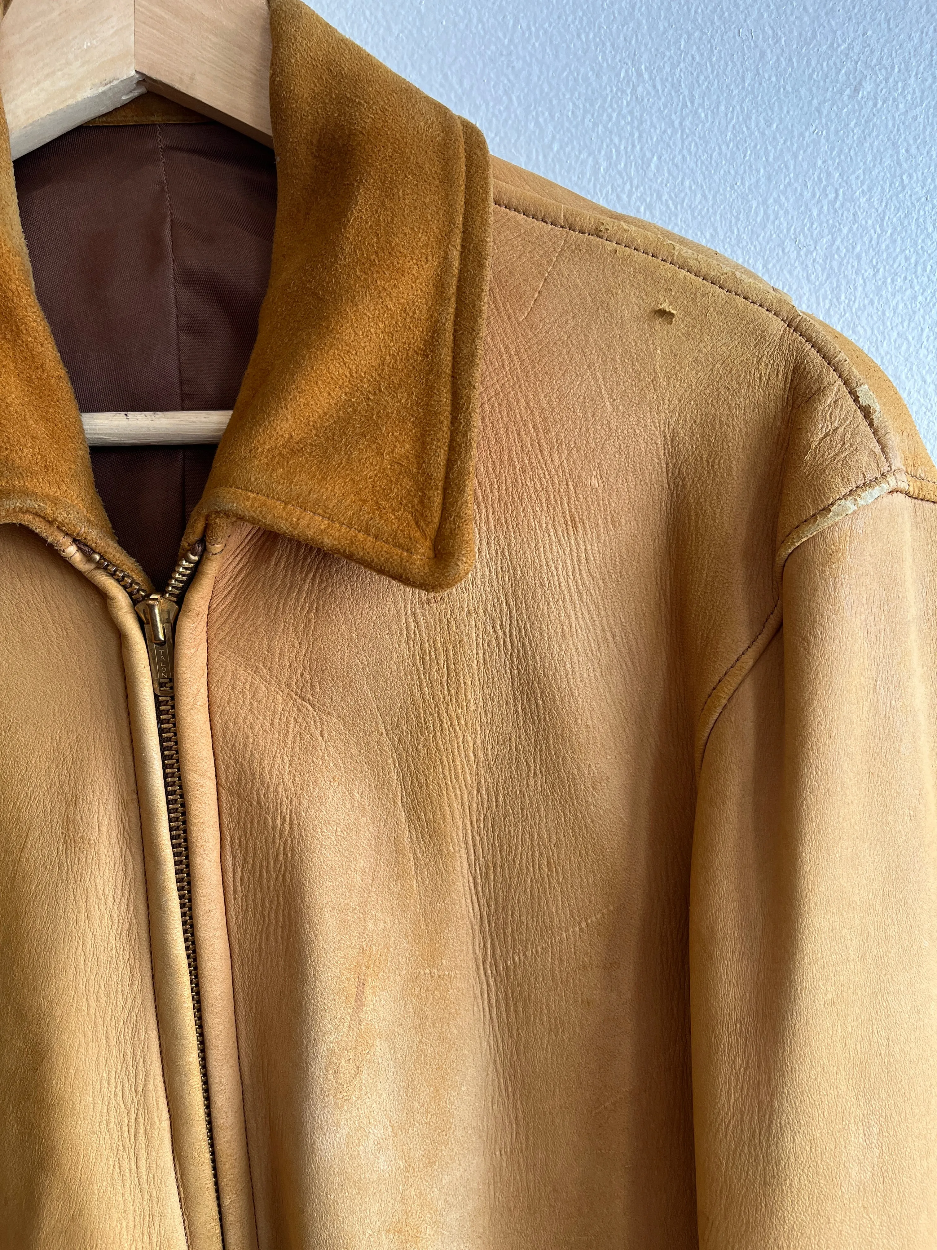 Vintage 1940/50s Two-Tone Buckskin Suede Jacket