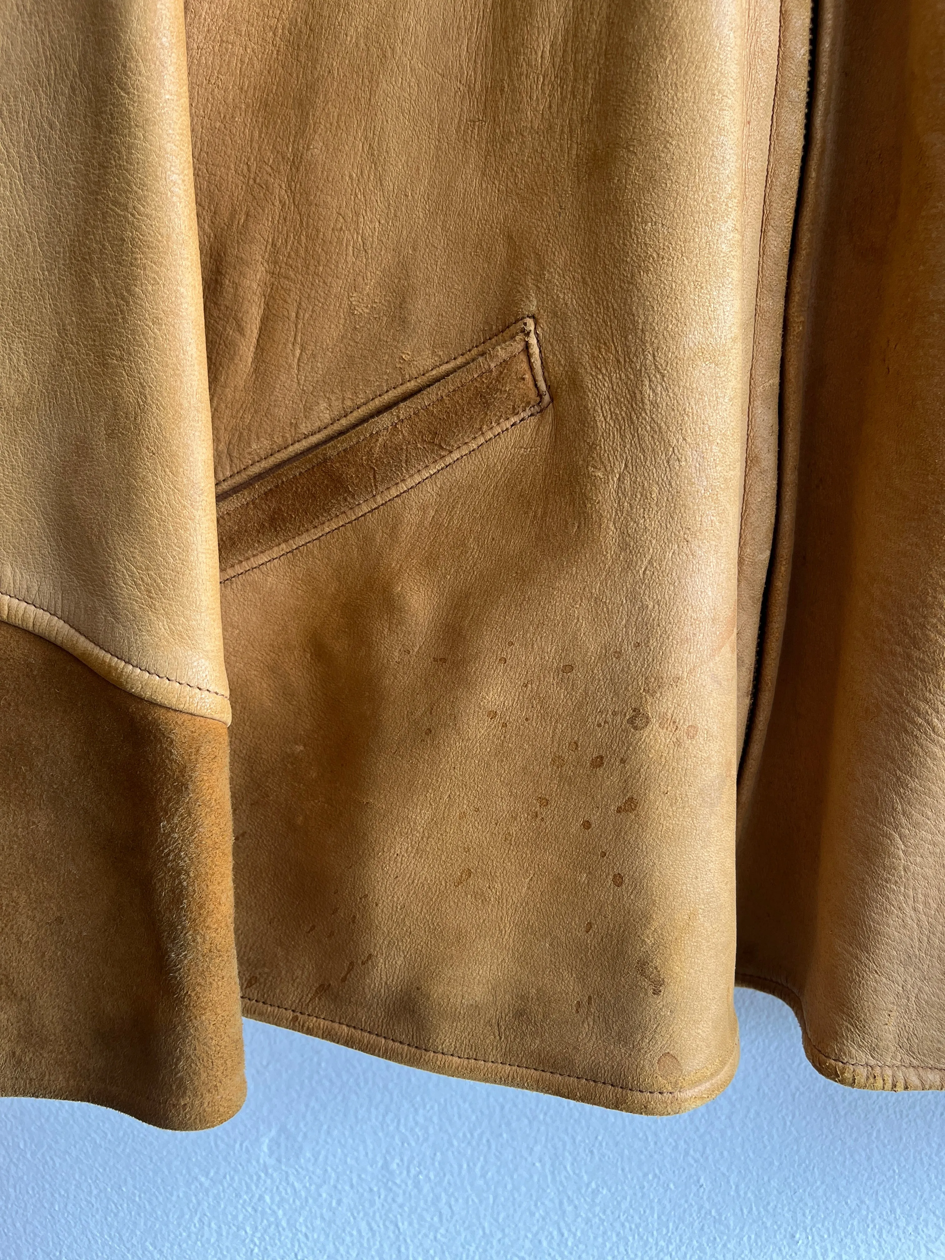 Vintage 1940/50s Two-Tone Buckskin Suede Jacket