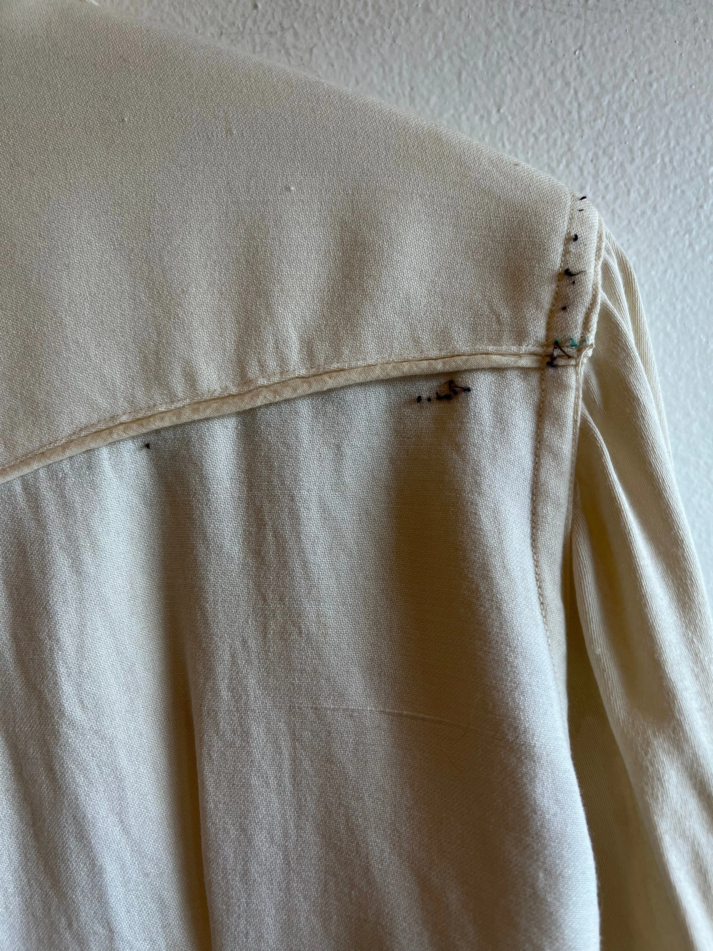 Vintage 1940s Two-Tone Gabardine Western Pearl Snap Shirt