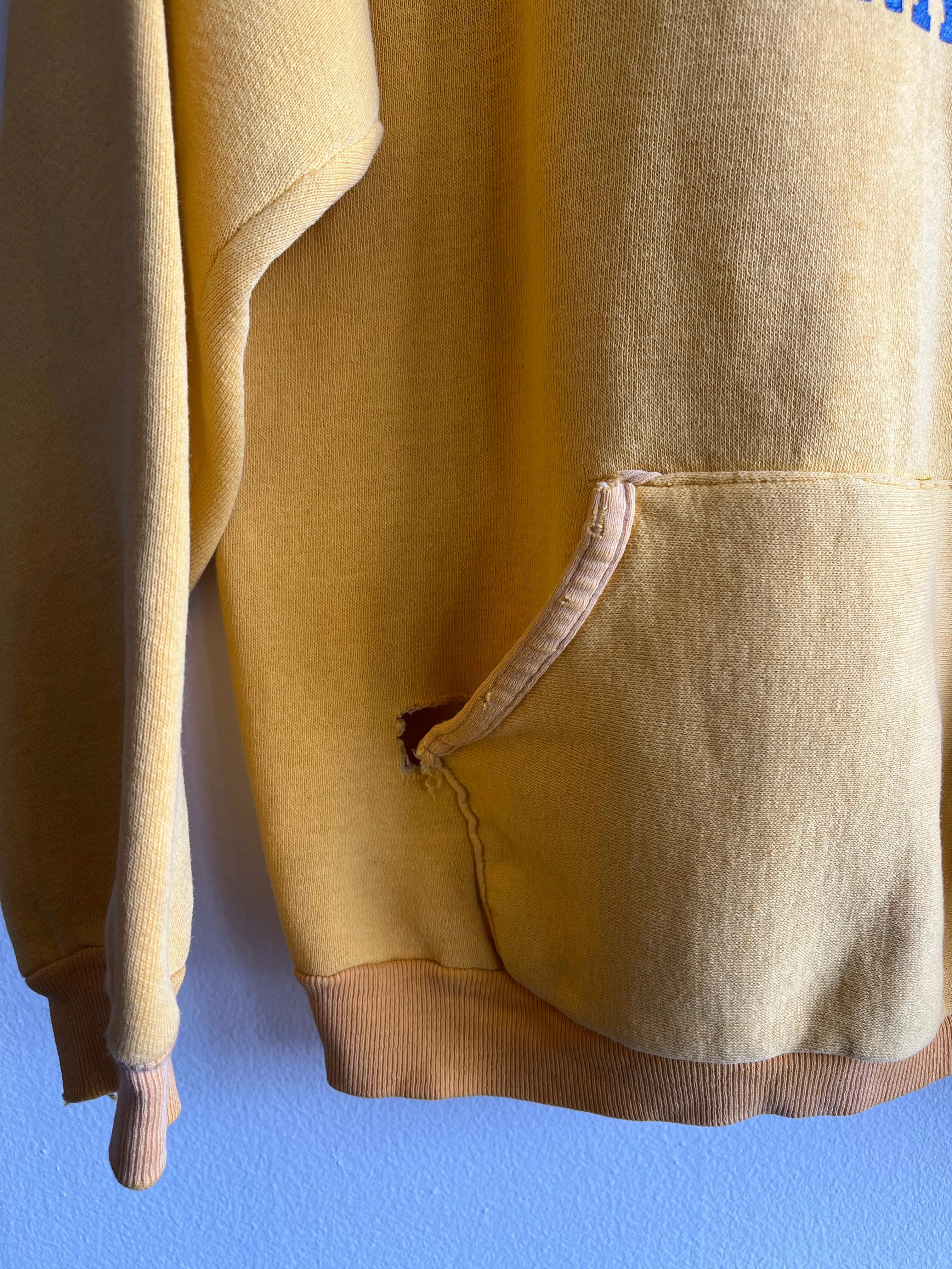Vintage 1970s Russel Central Catholic Track Hooded Sweatshirt