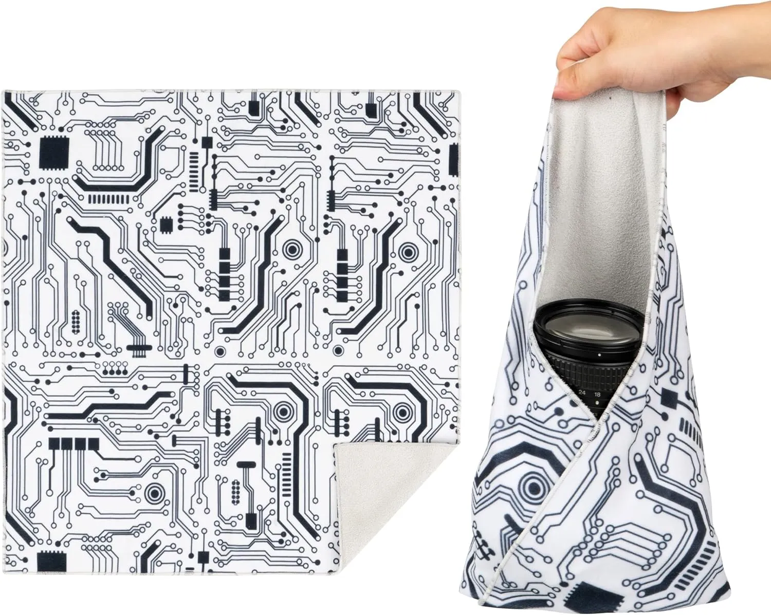 Walking Way Protective Wrap, Self-Adhesive Magic Cloth Camera Wrap, Storage Cloth, Anti-Scratch, Dustproof, Washable Lens Pouch for DSLR, Smartphones, Laptops, Cosmetic