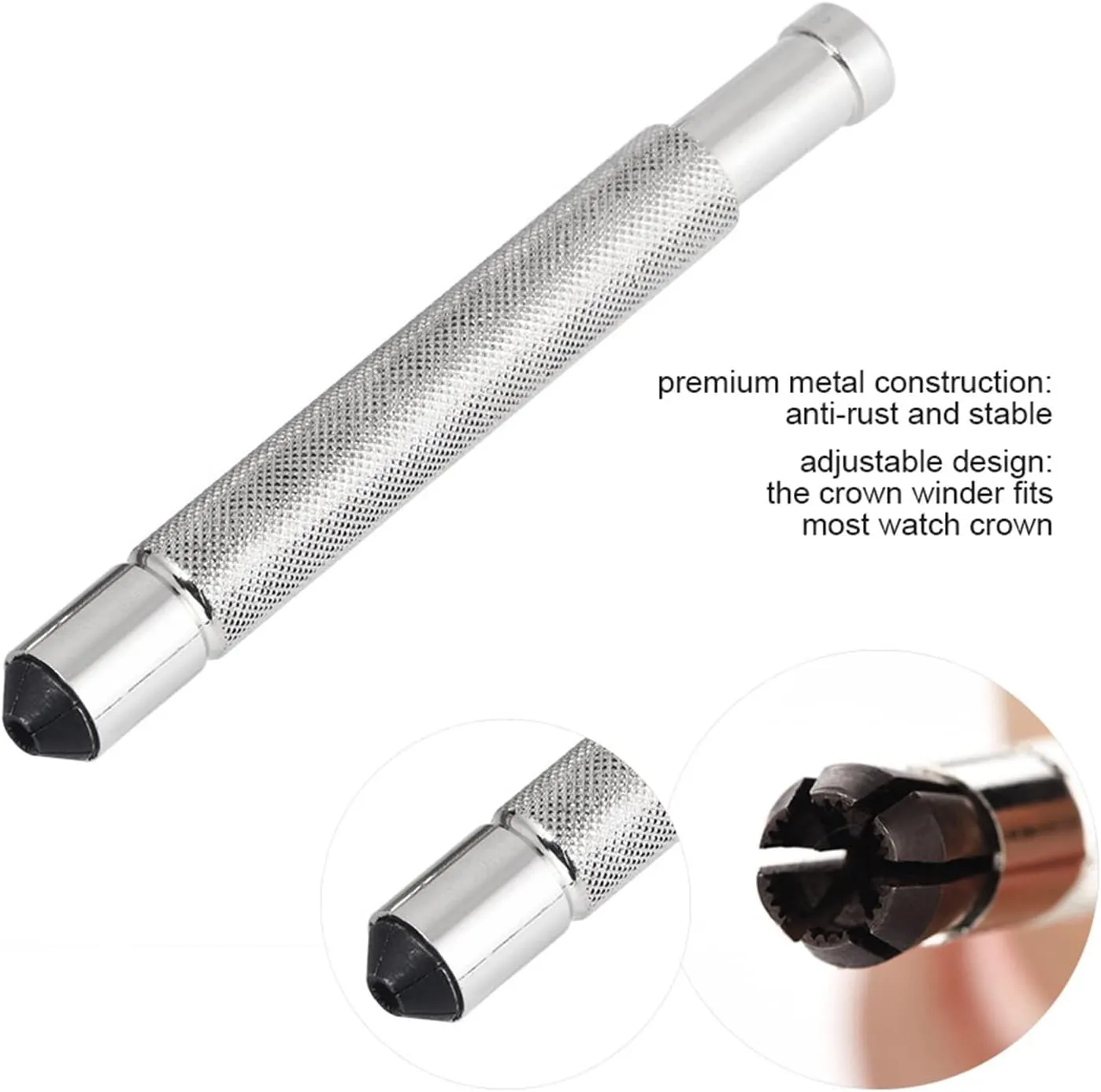 Watch Crown Removal Tool, Metal Watch Crown Winder Tool, 1Pcs Watch Winding Tool, Watch Hand Setting Tool Mainspring Watch Winding Stem Cutter for Watch Repair