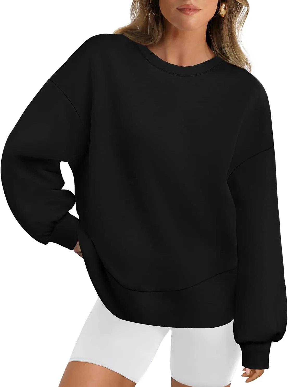 WIHOLL Fall Sweatshirt for Women Crew Neck Long Sleeve Shirts Pullover Casual Workout Tops Fashion 2024