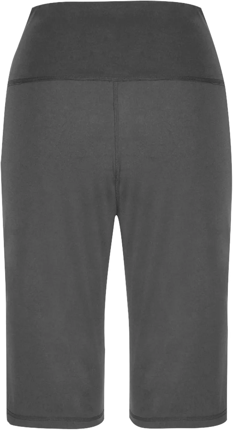 Women Elastic Waist Pocket Half Shorts Pants Casual Stretchy Stylish Yoga Trousers Breathable Shorts for Summer