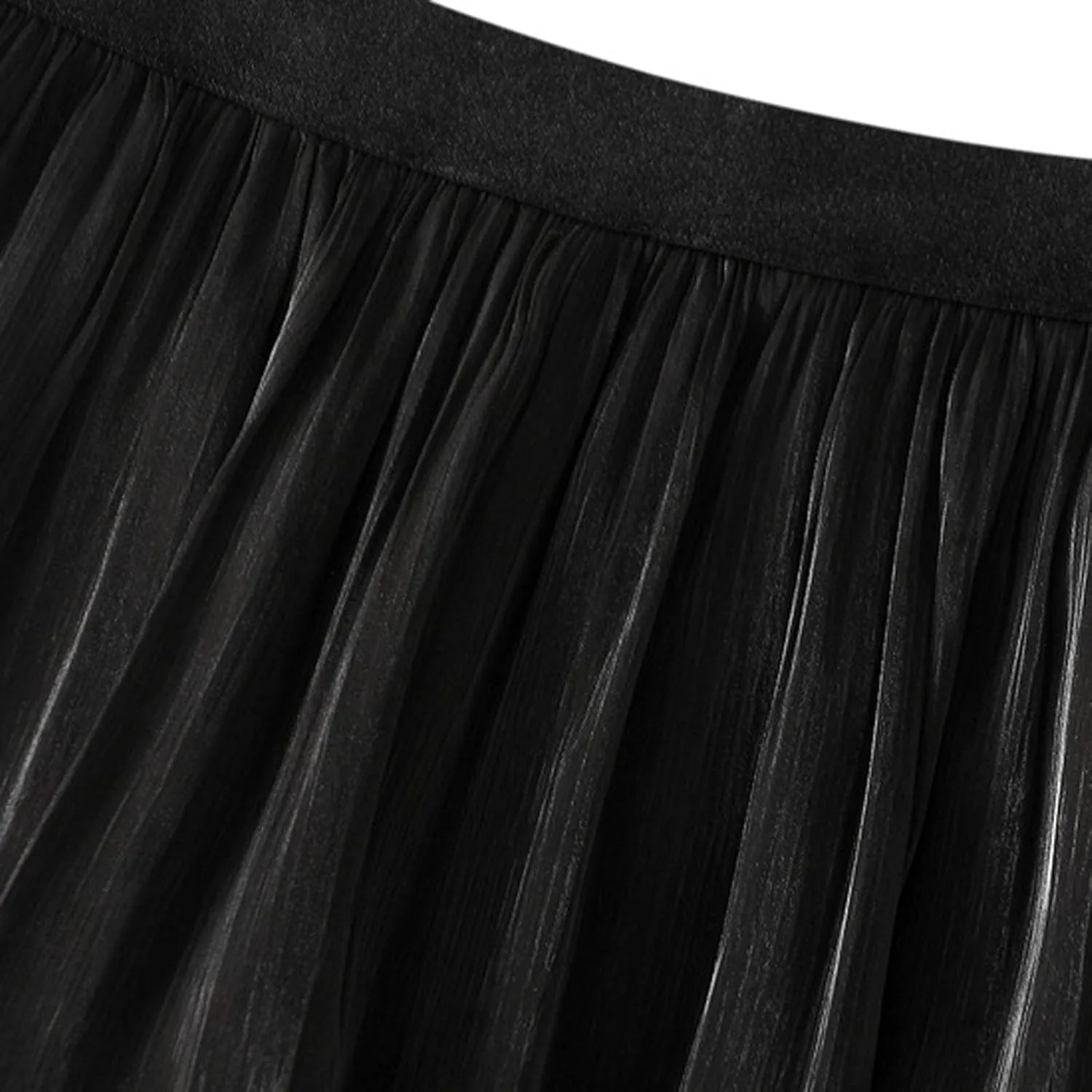 Women's Chiffon Flowy Long Skirt Asymmetrical Hem Elastic Waist Beach Skirts Lightweight Summer Casual Maxi Dress