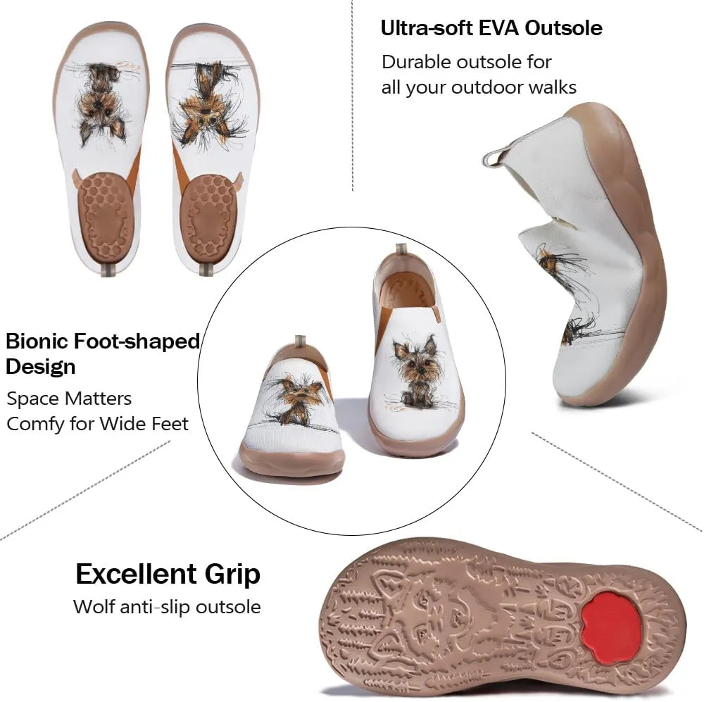 Women's Comfort Soft Walking Shoes Slip On Sneakers Knitted Art Painted Casual Loafers