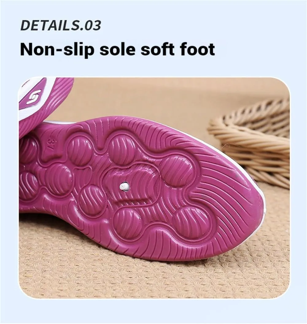 Women's Comfortable Breathable Knitted Sneakers, Slip On Orthopedic Sneakers, Low Top Walking Shoes, Non-Slip Shoes