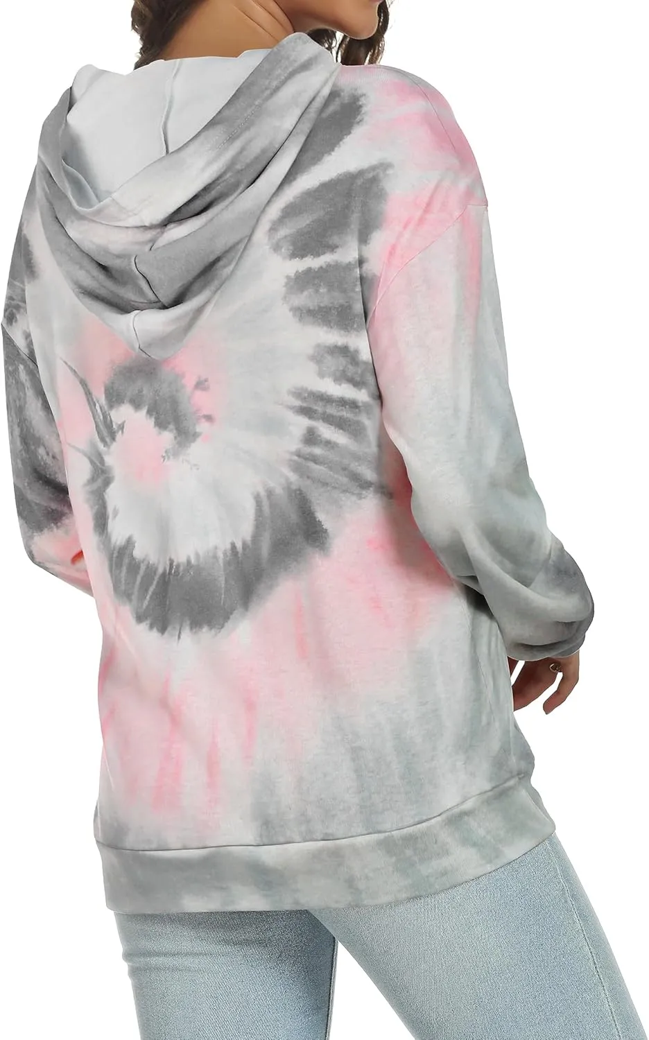 Women's Hoodies Long Sleeve Sweatshirts Drawstring Pullover Tops with Pocket Casual Loose Blouses Tunic