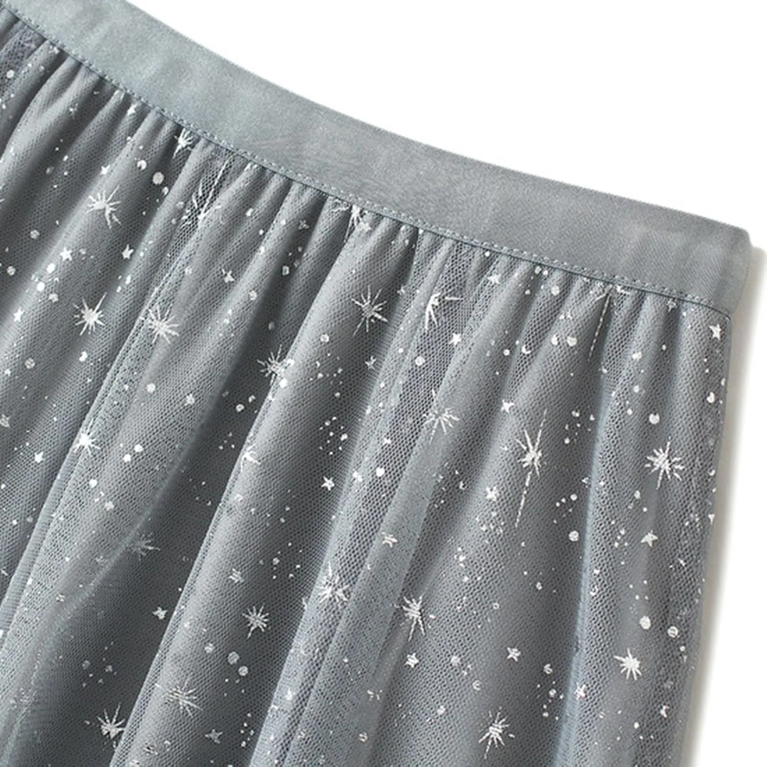 Womens Mesh Skirts High Waist Layered Tulle Skirts Pleated Midi Short Skirt Lightweight Casual Summer Beach Outfits