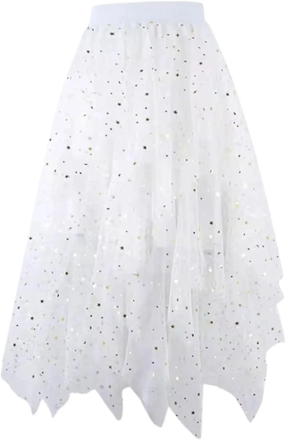Womens Mesh Skirts High Waist Layered Tulle Skirts Pleated Midi Short Skirt Lightweight Casual Summer Beach Outfits