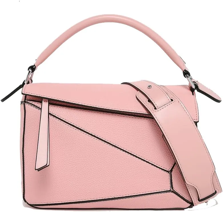 Women's Patchwork Handbags Geometry Bag Large capacity One Shoulder Bags adjustable satchel bag Zipper Purses