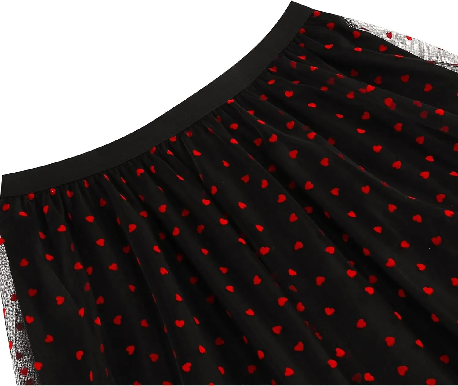 Women's Polka Dot Tulle Long Skirt, High Waisted Flowy Summer Casual Skirts Going Out Streetwear Trendy Clothes