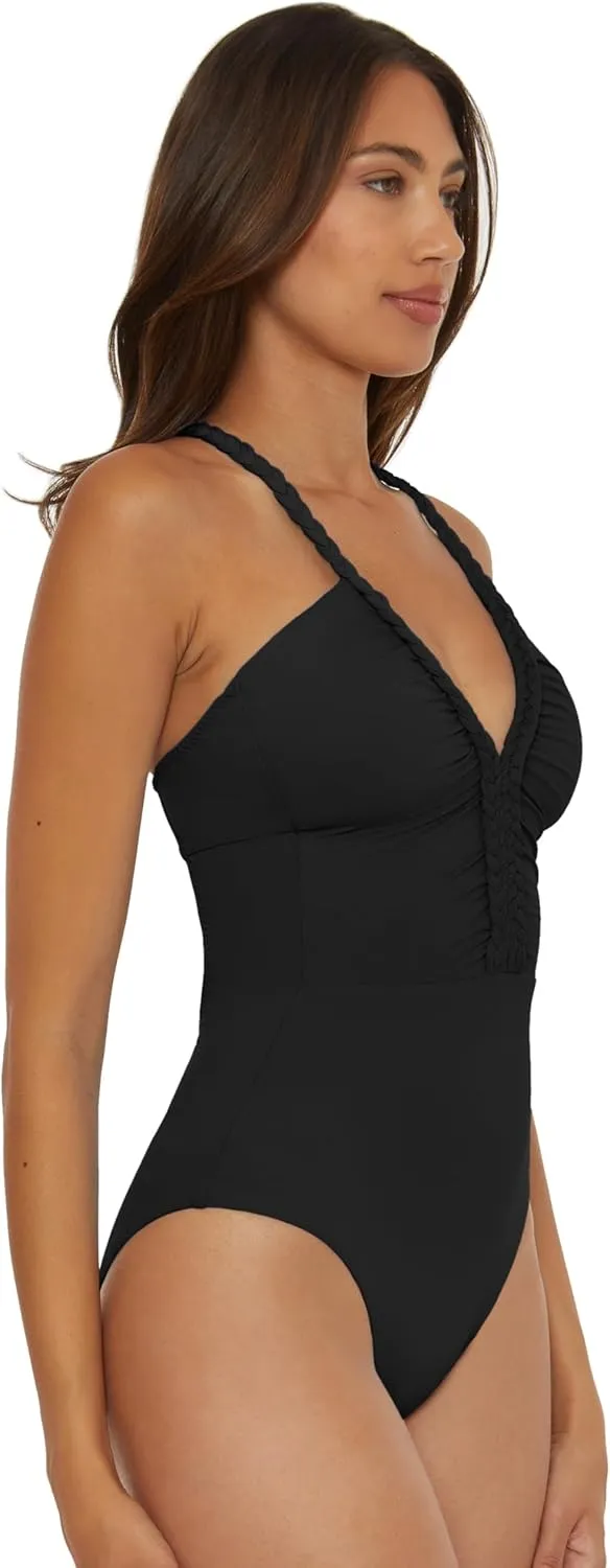 Women's Standard Lake Side Braided Maillot One Piece Swimsuit, Bathing Suits