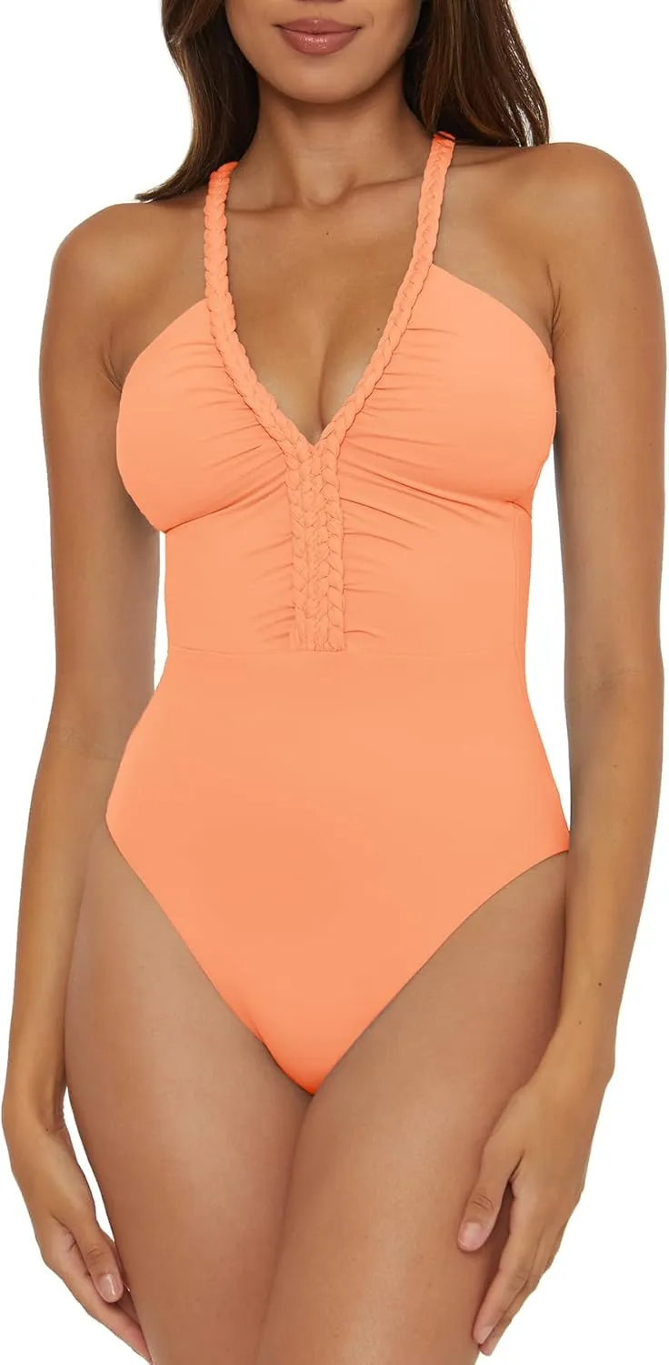 Women's Standard Lake Side Braided Maillot One Piece Swimsuit, Bathing Suits
