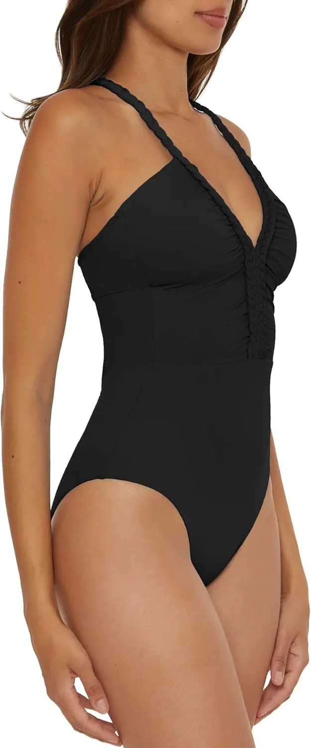 Women's Standard Lake Side Braided Maillot One Piece Swimsuit, Bathing Suits