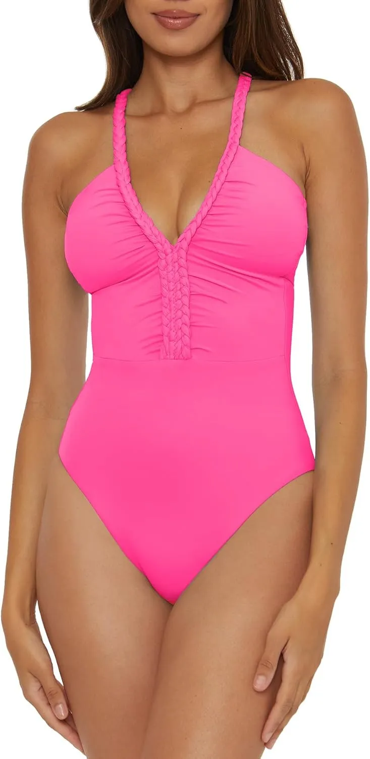 Women's Standard Lake Side Braided Maillot One Piece Swimsuit, Bathing Suits