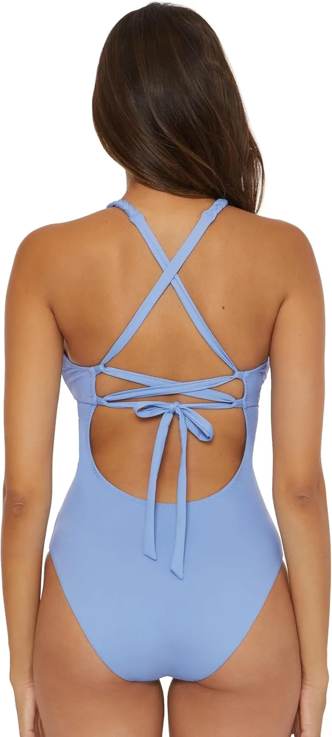 Women's Standard Lake Side Braided Maillot One Piece Swimsuit, Bathing Suits