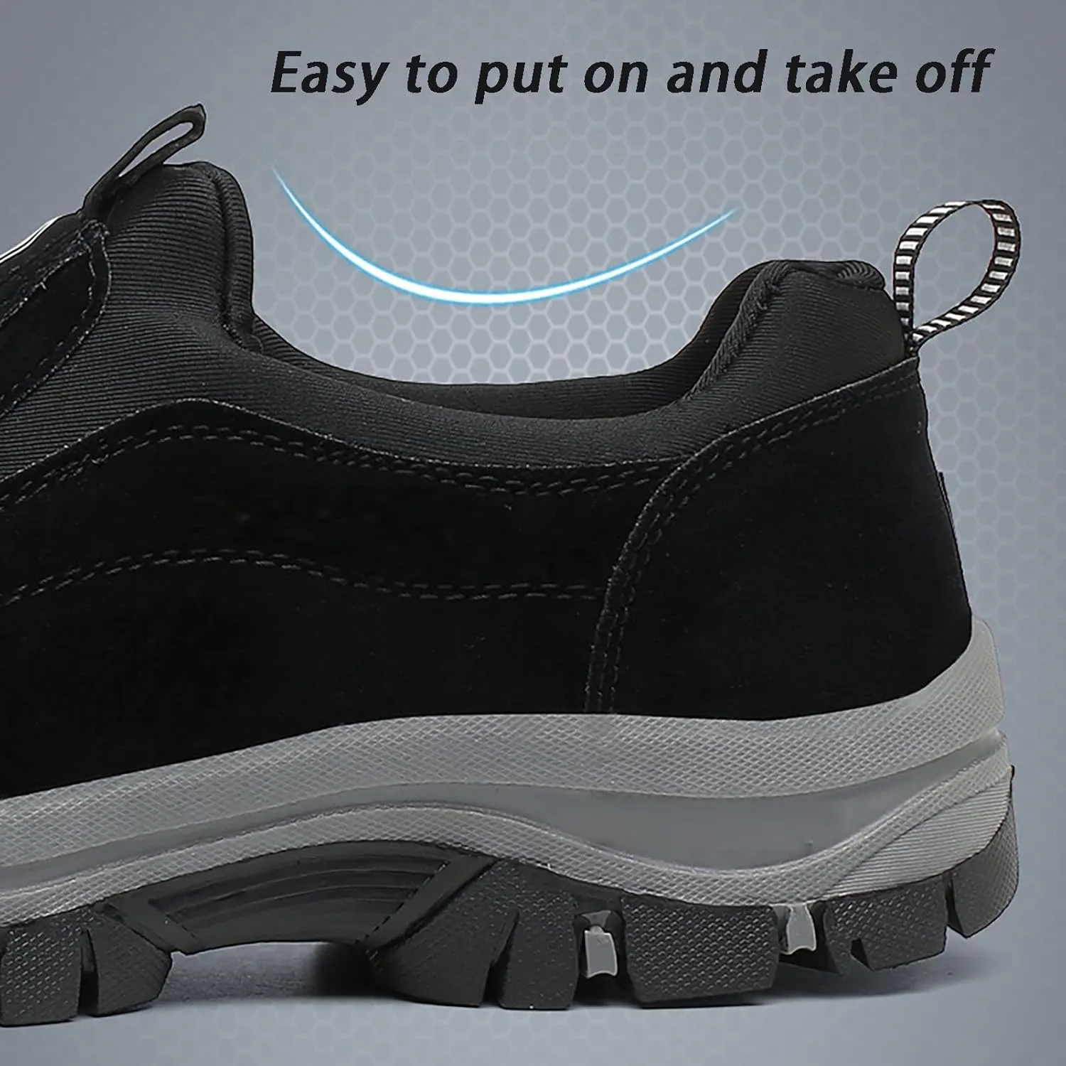 Women's Thick-Soled Suede Sneakers for Ultimate Comfort, Casual Non-Slip Slip-on Knitted Sneakers, Orthopedic Hiking Shoes Women