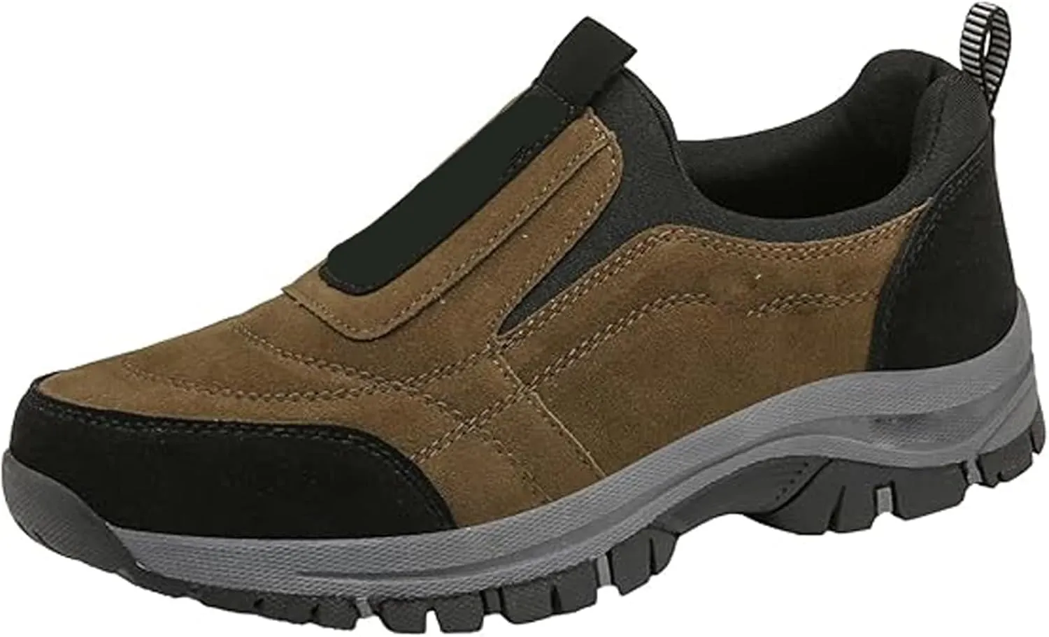 Women's Thick-Soled Suede Sneakers for Ultimate Comfort, Casual Non-Slip Slip-on Knitted Sneakers, Orthopedic Hiking Shoes Women